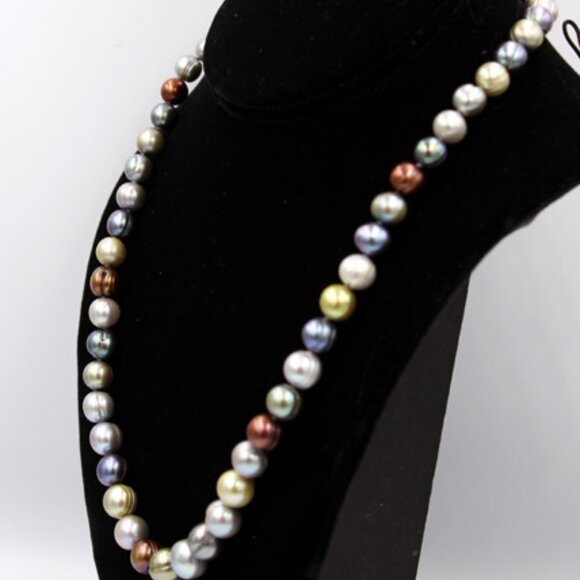 Honora Multicolor Pearl Necklace SS Clasp - Picture 2 of 7